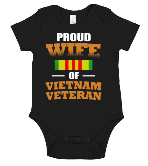 proud wife of vietnam veteran shirt Short Sleeve Baby One-Piece