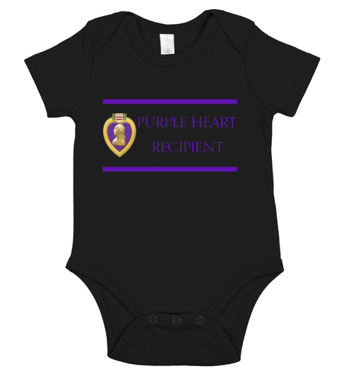 Purple Heart Medal Recipient US Military Decoration Tshirt Short Sleeve Baby One-Piece