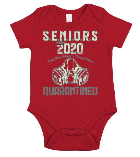 Quarantined Class of 2020 Graduation Seniors Matching Design Short Sleeve Baby One-Piece