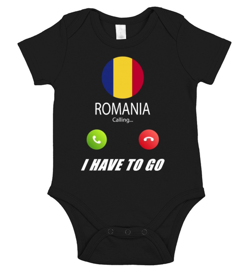 Romania is calling Is calling Flag Saying Short Sleeve Baby One-Piece