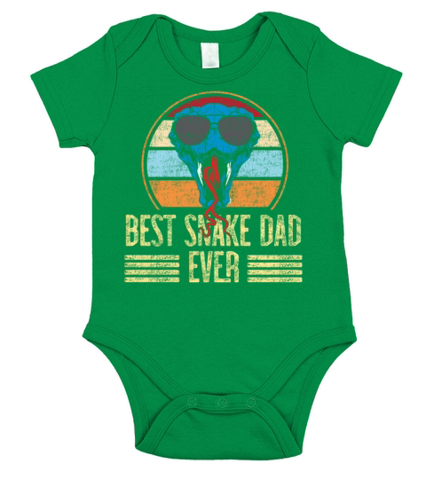 Snake Serpent Dad Father Retro Short Sleeve Baby One-Piece