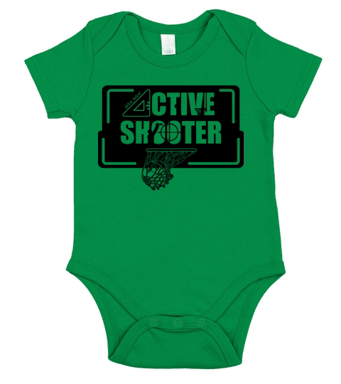 SPORTS - Basketball - Active Shooter Black Short Sleeve Baby One-Piece