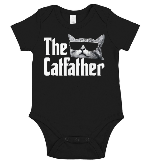The Catfather Gift For Cat Daddy Short Sleeve Baby One-Piece