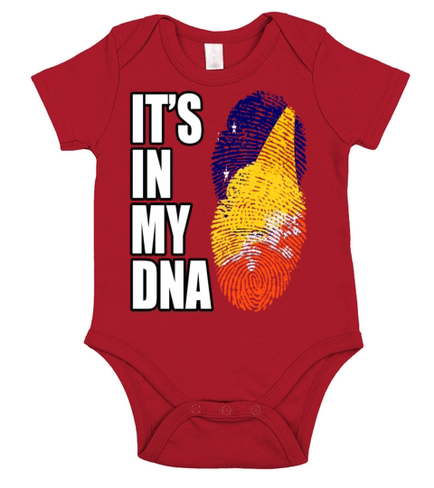 Tokelauan And Bhutanese Mix Heritage DNA Flag Short Sleeve Baby One-Piece