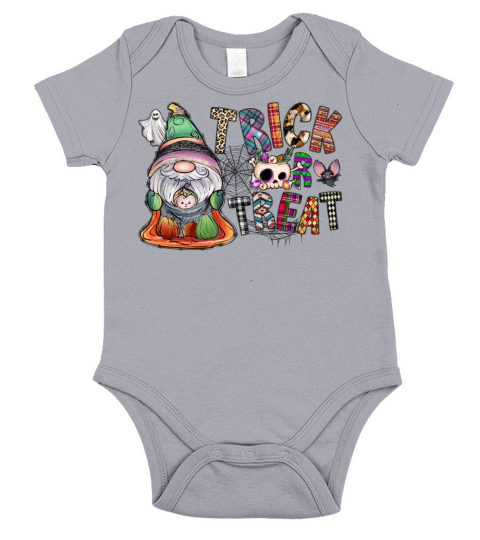 Trick Or Treat Gnome Short Sleeve Baby One-Piece