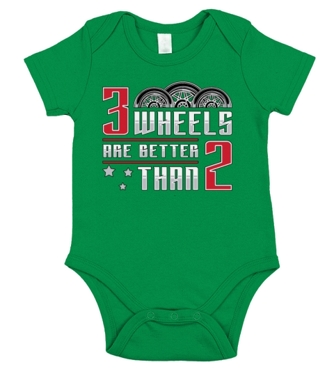 Triker 3 Wheels Are Better Than 2 Motor Trike Short Sleeve Baby One-Piece