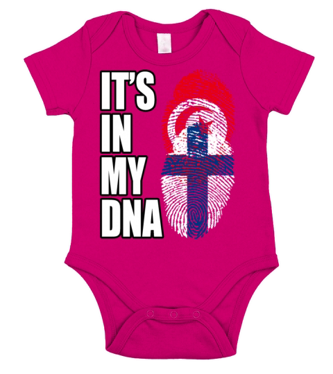 Tunisian And Finland Mix Heritage DNA Flag Short Sleeve Baby One-Piece
