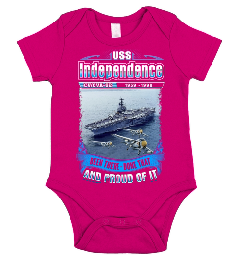 USS Independence been there  done that and proud of it Short Sleeve Baby One-Piece