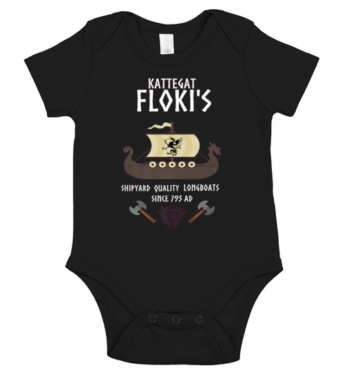 Viking Kattegat Flokis shipyard quality longboats since 793 ad Short Sleeve Baby One-Piece