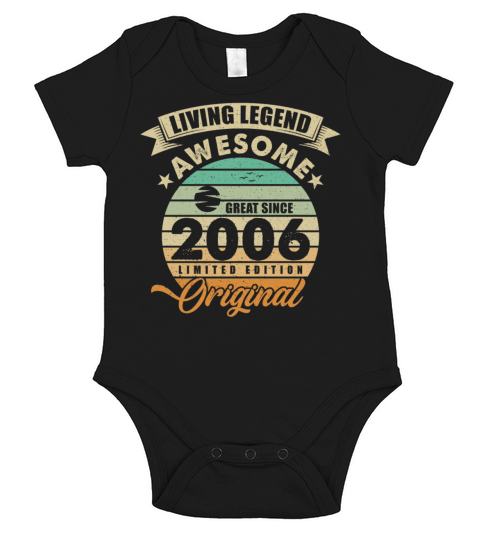 Vintaga 2006 Birthday Short Sleeve Baby One-Piece
