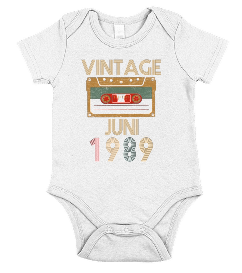 Vintage Juni 1989 Short Sleeve Baby One-Piece