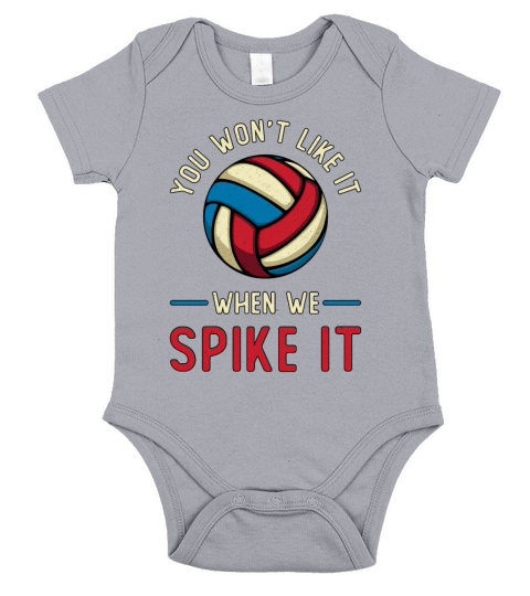 Volleyball Player You Wont Like It Beach Vintage Short Sleeve Baby One-Piece