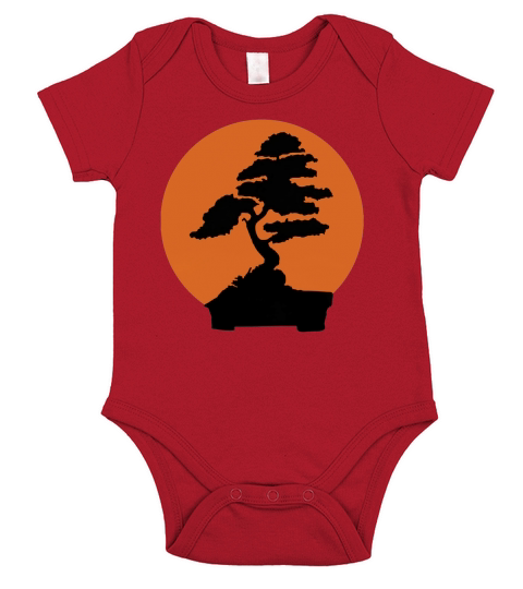 White Karate Kid bonsai tree (2 color flex) T-Shirts Short Sleeve Baby One-Piece