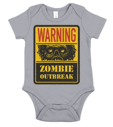 Zombie warning Short Sleeve Baby One-Piece