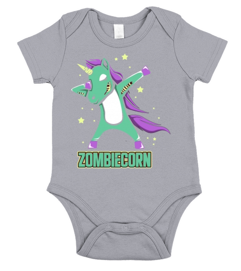 Zombiecorn Zombie Unicorn Dabbing Unicorn Hallowee Short Sleeve Baby One-Piece