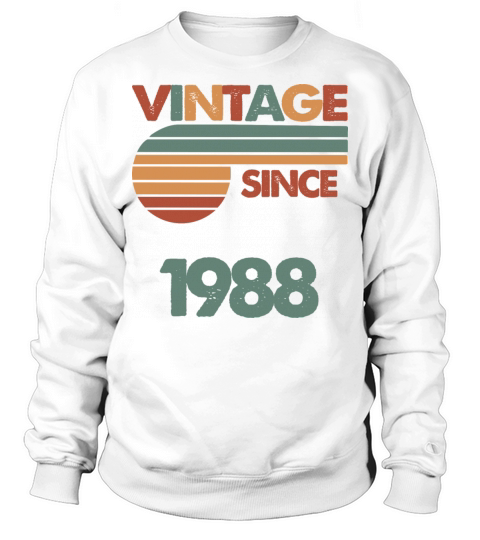 34th Vintage Birthday 1988 Sweatshirt Unisex