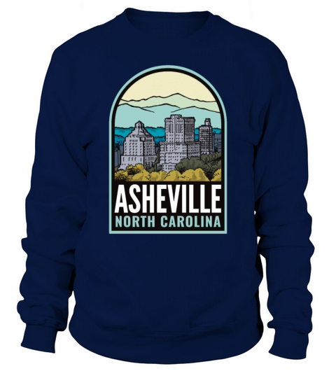 Asheville North Carolina Historic Downtown Vintage Sweatshirt Unisex