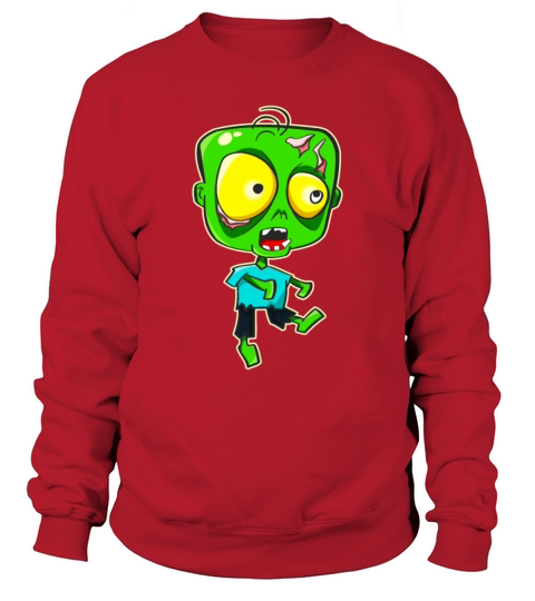 Cartoon Zombie Funny Horror Ghoul Halloween Sweatshirt Unisex