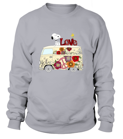 PEACE AND LOVE ARE ALL WE NEED VOLKSWAGEN BUS SNOOPY SHIRTS Sweatshirt Unisex