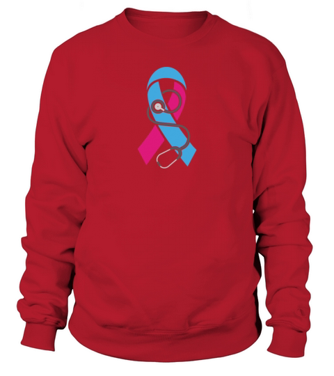 Stethoscope-Pregnancy Infant Loss Awareness Ribbon Sweatshirt Unisex