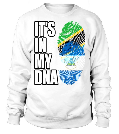 Tanzanian And Nicaraguan Vintage Heritage DNA Flag Sweatshirt Unisex