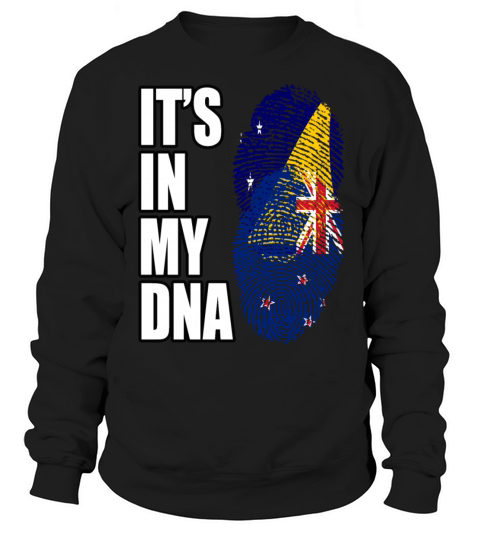Tokelauan And New Zealand Mix Heritage DNA Flag Sweatshirt Unisex