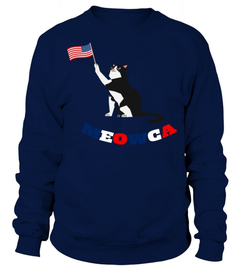 Tuxedo Cat American Flag 4th Of July Sweatshirt Unisex