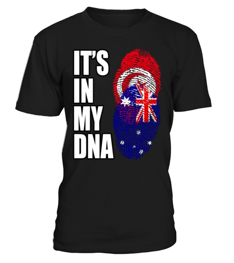Tunisian And Australian Mix Heritage DNA Flag T-Shirt Unisex