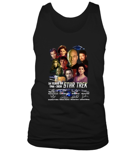 54 Years Of 1966 2020 Star Trek Characters Signatures Tank Top Unisex