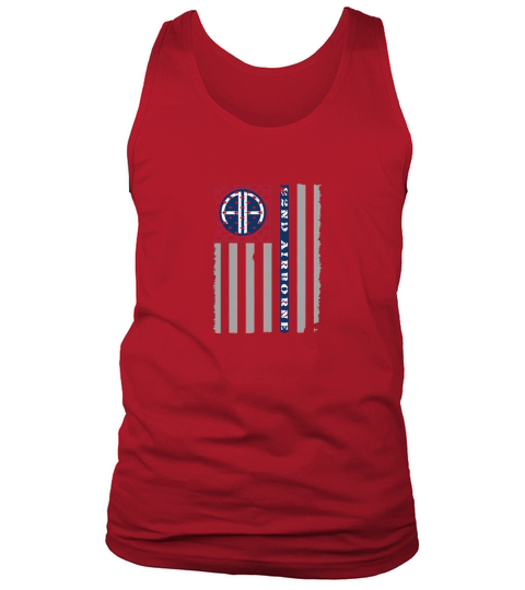 82nd Airborne Veteran Paratrooper American Flag T-shirt Tank Top Unisex