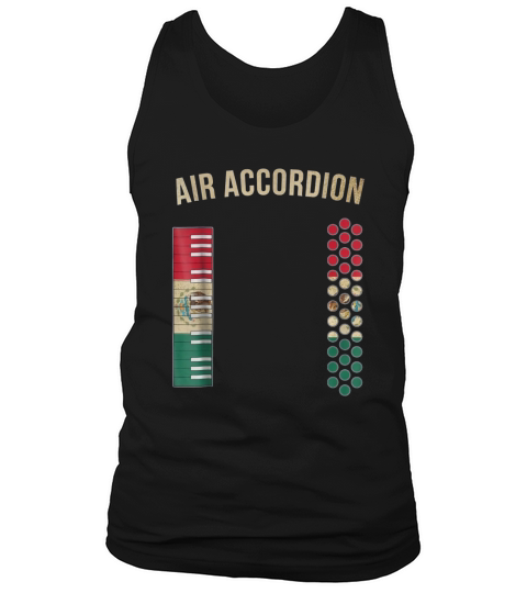 Air Accordion  Mexican Flag Colors Golden Elements Tank Top Unisex