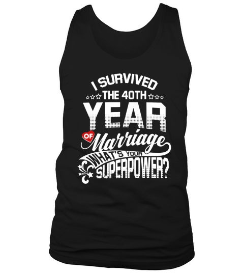 Anniversary Gift 40th 40 years Wedding Marriage Tank Top Unisex
