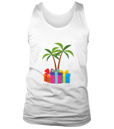 Christmas Palm Tree Tropical Coconut Lights Funny Tank Top Unisex