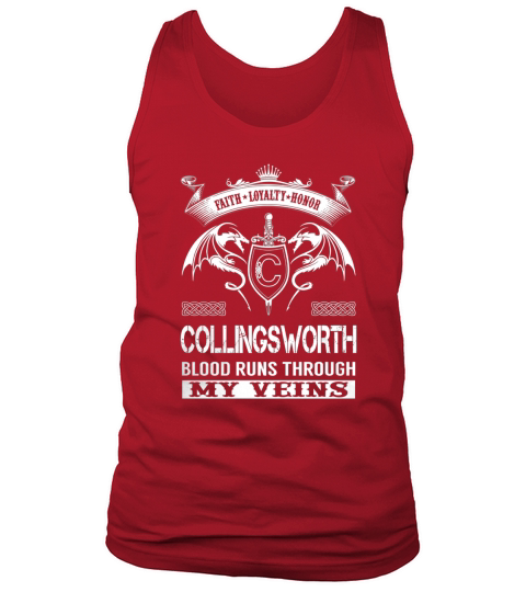 COLLINGSWORTH Last Name, Surname Tshirt Tank Top Unisex