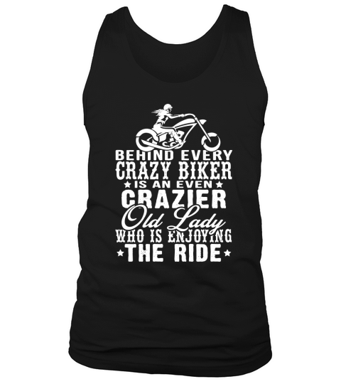 Crazy biker shirts Old lady Tank Top Unisex