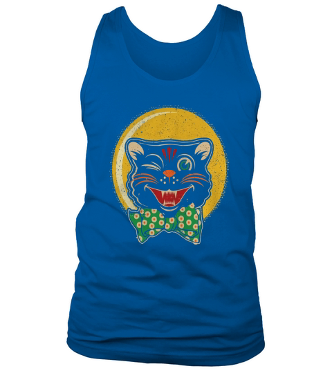 Halloween Vintage Style Cat TShirt Tank Top Unisex