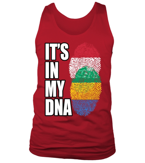 Hungarian And Gabonese Mix Heritage DNA Flag Tank Top Unisex