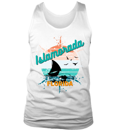 Islamorada Florida Retro Vintage Exploding Sunset Tank Top Unisex