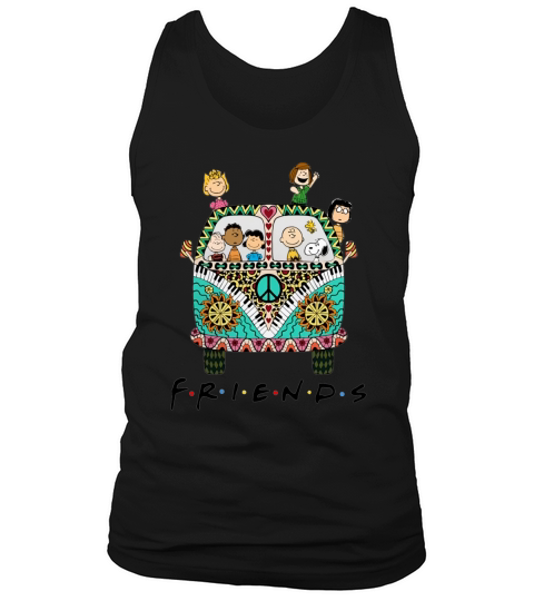 Peanuts Friends with Hippie bus shirt - Ladies Flowy Tank Tank Top Unisex
