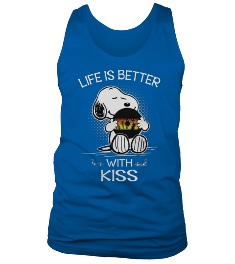 snoopy life is better with  Kiss band Tank Top Unisex