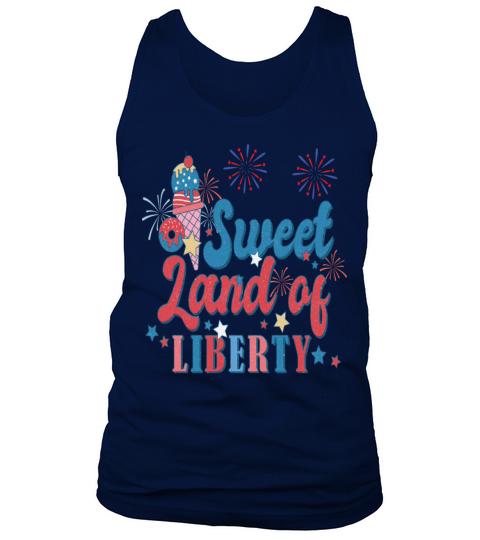 Sweet Land of Liberty Retro 4th of July Patriotic Tank Top Unisex