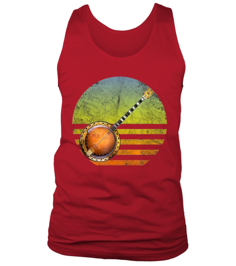 Vintage Banjo Sunset Shirt-Bluegrass Fan Banjo T-Shirt Tank Top Unisex