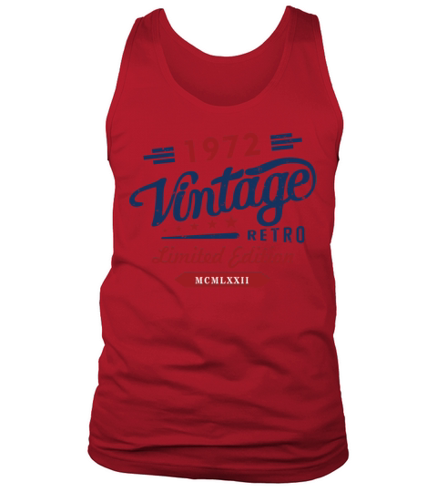 Vintage Retro 1972 Limited Edition Tank Top Unisex