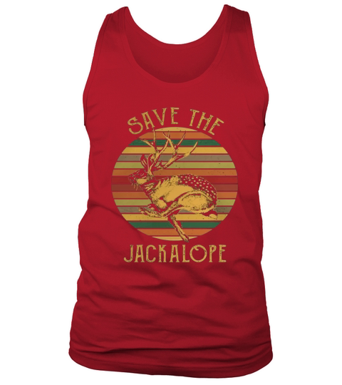 Vintage Save The Jackalope Funny Rabbit With Horn T-shirt Tank Top Unisex