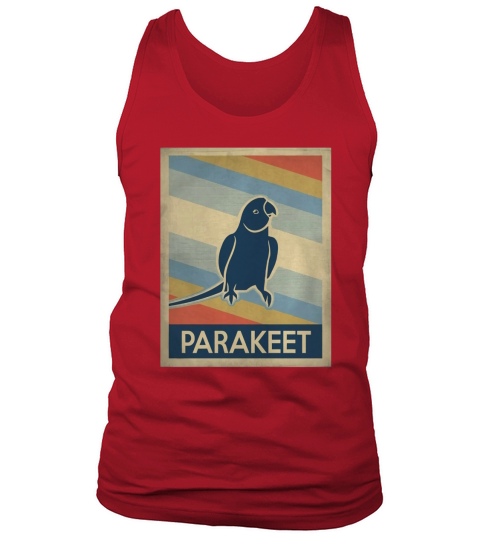 Vintage style Parakeet Tshirt Tank Top Unisex