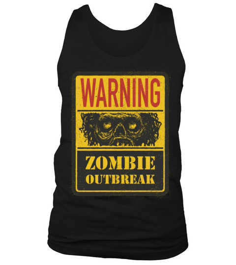 Zombie warning Tank Top Unisex