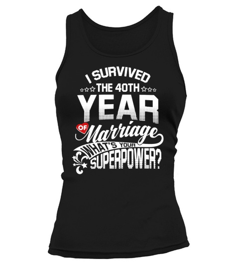 Anniversary Gift 40th 40 years Wedding Marriage Tank top Woman