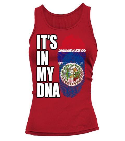 Gambian And Belizean Mix Heritage DNA Flag Tank top Woman