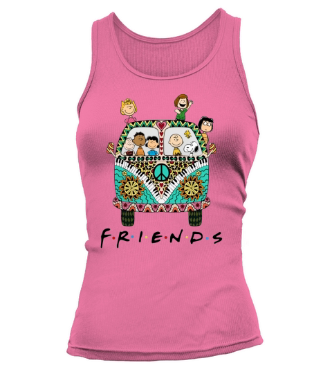 Peanuts Friends with Hippie bus shirt - Ladies Flowy Tank Tank top Woman