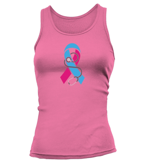 Stethoscope-Pregnancy Infant Loss Awareness Ribbon Tank top Woman